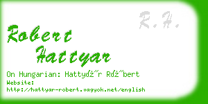 robert hattyar business card